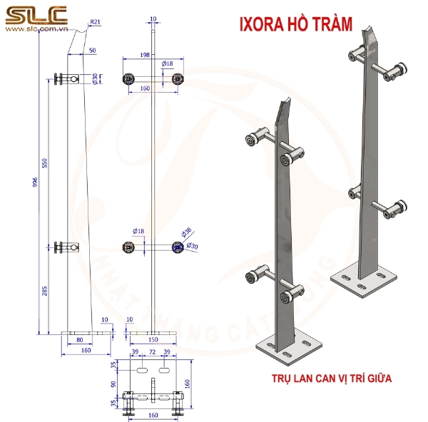 TRỤ LAN CAN DỰ AN IXORA HỒ TRÀM