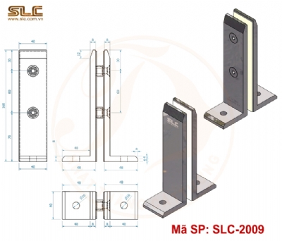 TRỤ NGÀM 2 MẢNH, TRỤ GÁ SẢN, TRỤ LÙN KT 160X40X8MM SLC 2009