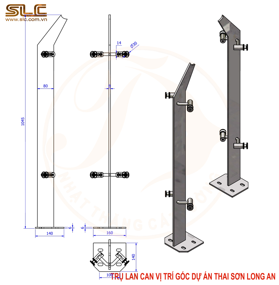 Trụ lan can inox DA Thái Sơn Long An